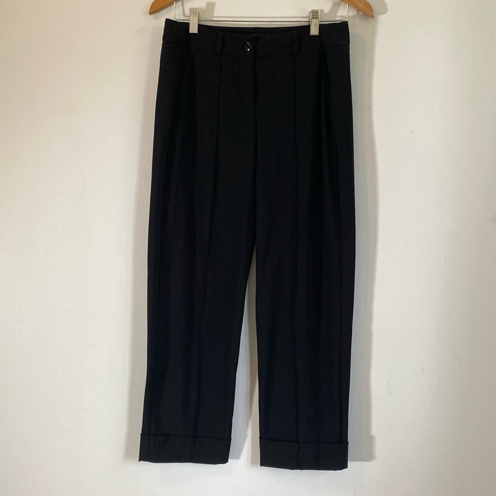 MARITHE FRANCOIS GIRBAUD Black Cropped Dress Pants/Trousers Size 5